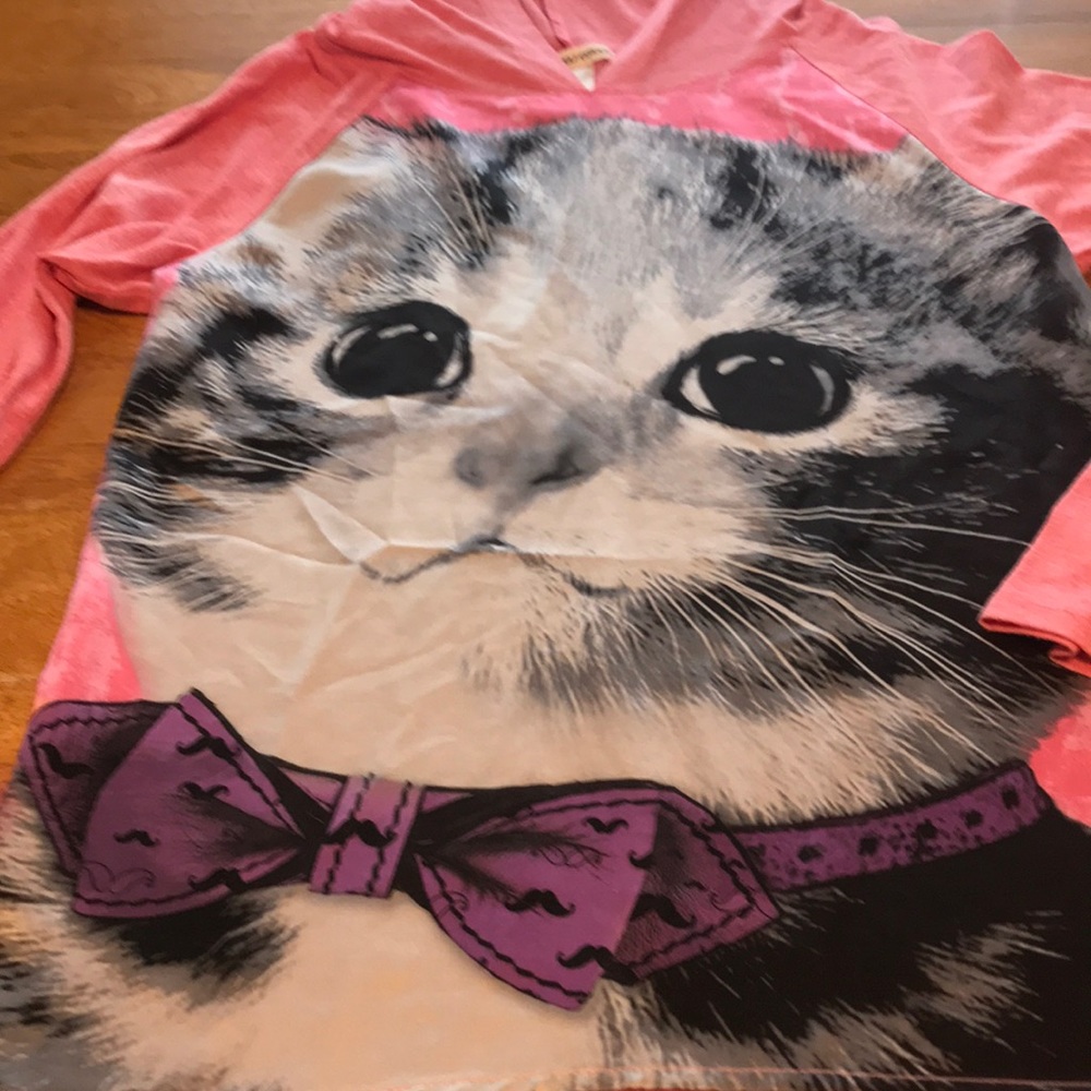Girls Hoodie Cat Shirt